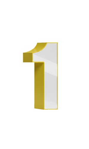 Cyfra-1-3D-z-filamentu-biale-lico-do-numeru-stolu-i-domu