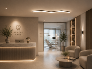 nowoczesna-recepcja-stomatologiczna-dental-care-luksusowy-gabinet-dentystyczny-poczekalnia-premium-marmurowa-lada-podswietlana-led-designerskie-biuro